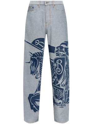 BURBERRY - Men EKD Oversized Denim Trousers