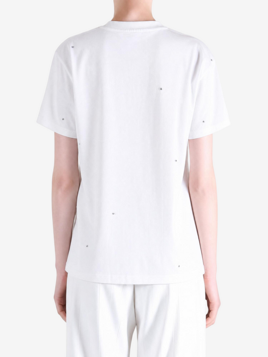 White t-shirt, full body view