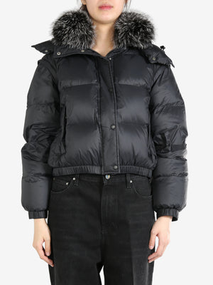 YVES SALOMON - Women Short Down Jacket With Fox Fur Collar