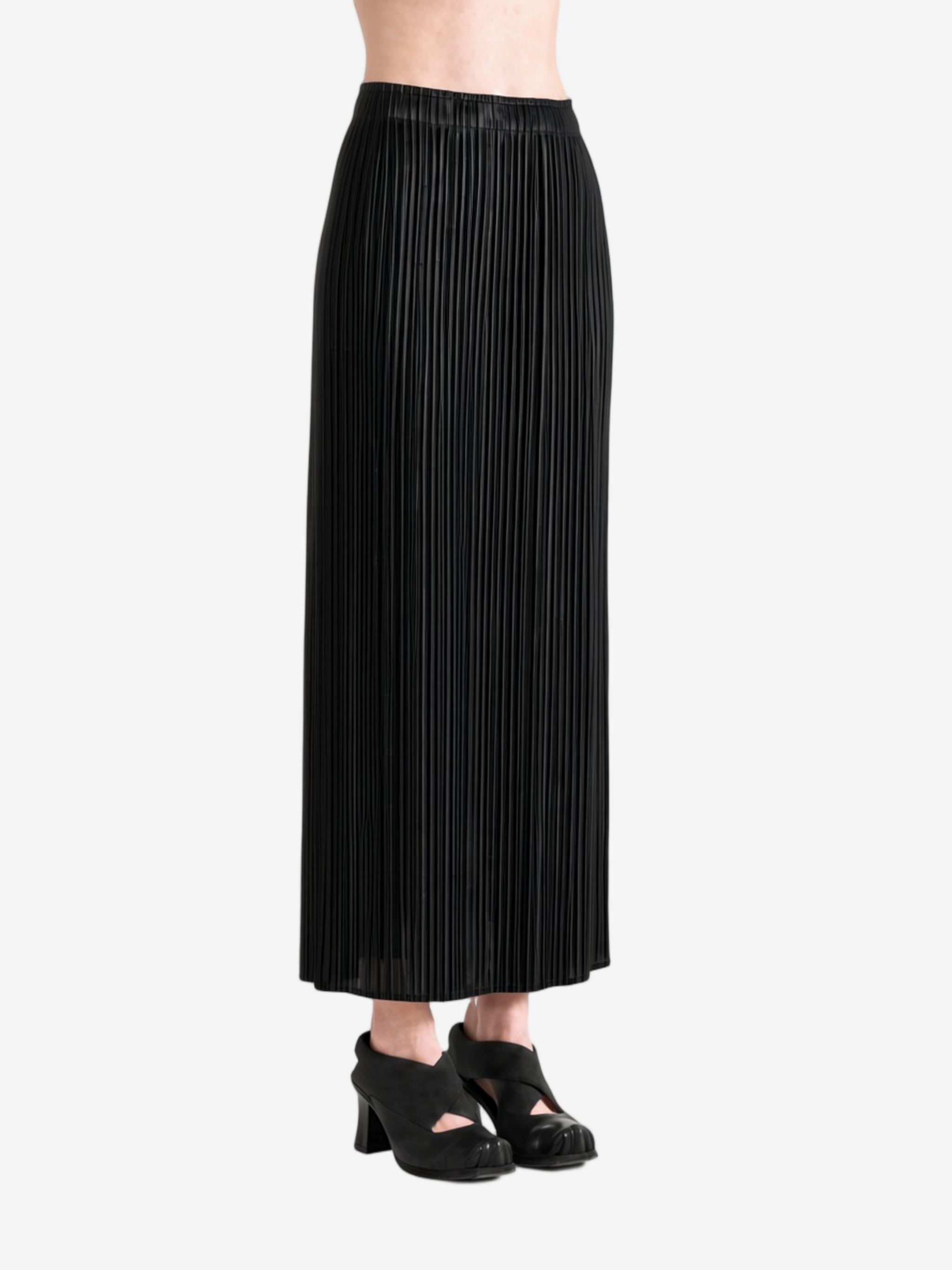 Black skirt, full body view