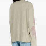 Tan t-shirt, full body view