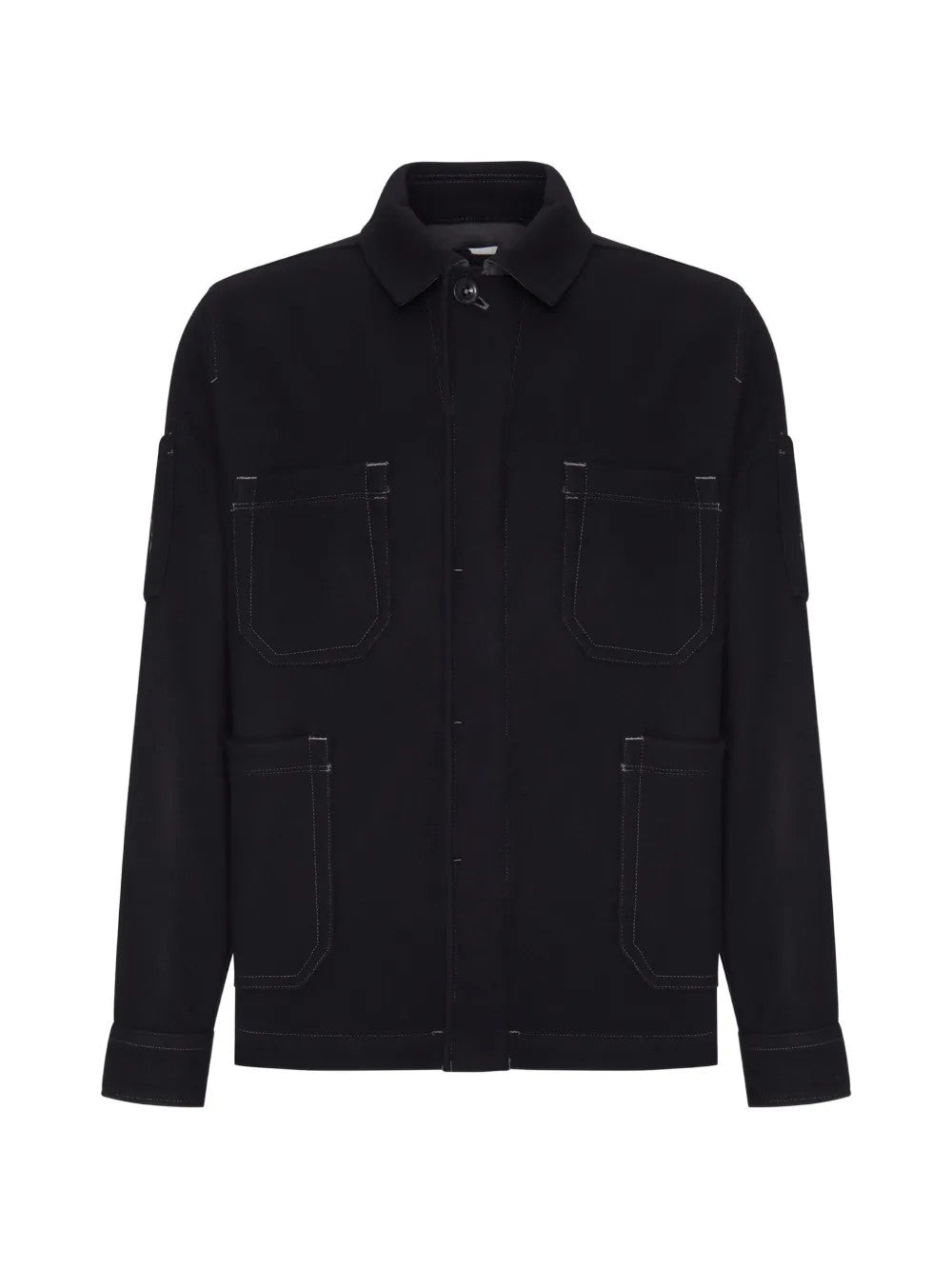 Black shirt, front view