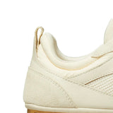 Tan shoes, side view