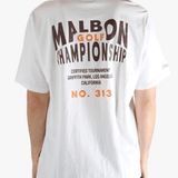 White t-shirt worn by a person, showing the t-shirt's fit