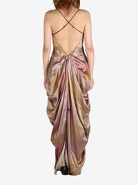 YANGKEHAN - Women Multicolor Silk Slip Dress