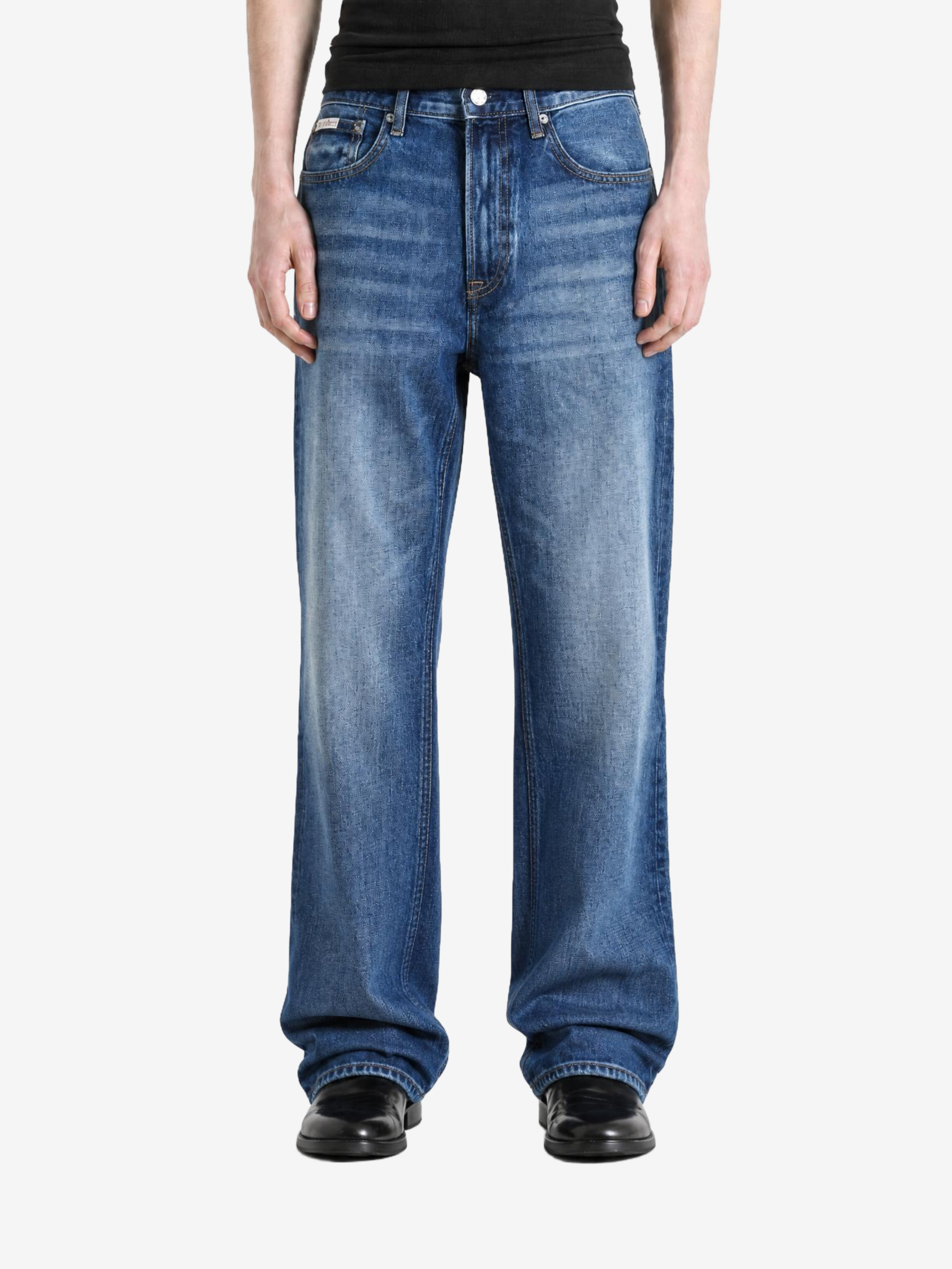 Blue jeans, full body view
