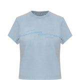 Blue top, front view