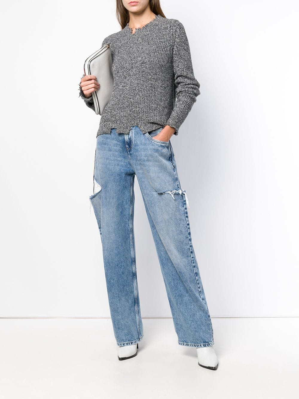 MAISON MARGIELA - Women 5 Pocket Demin Jean with Slash Detail