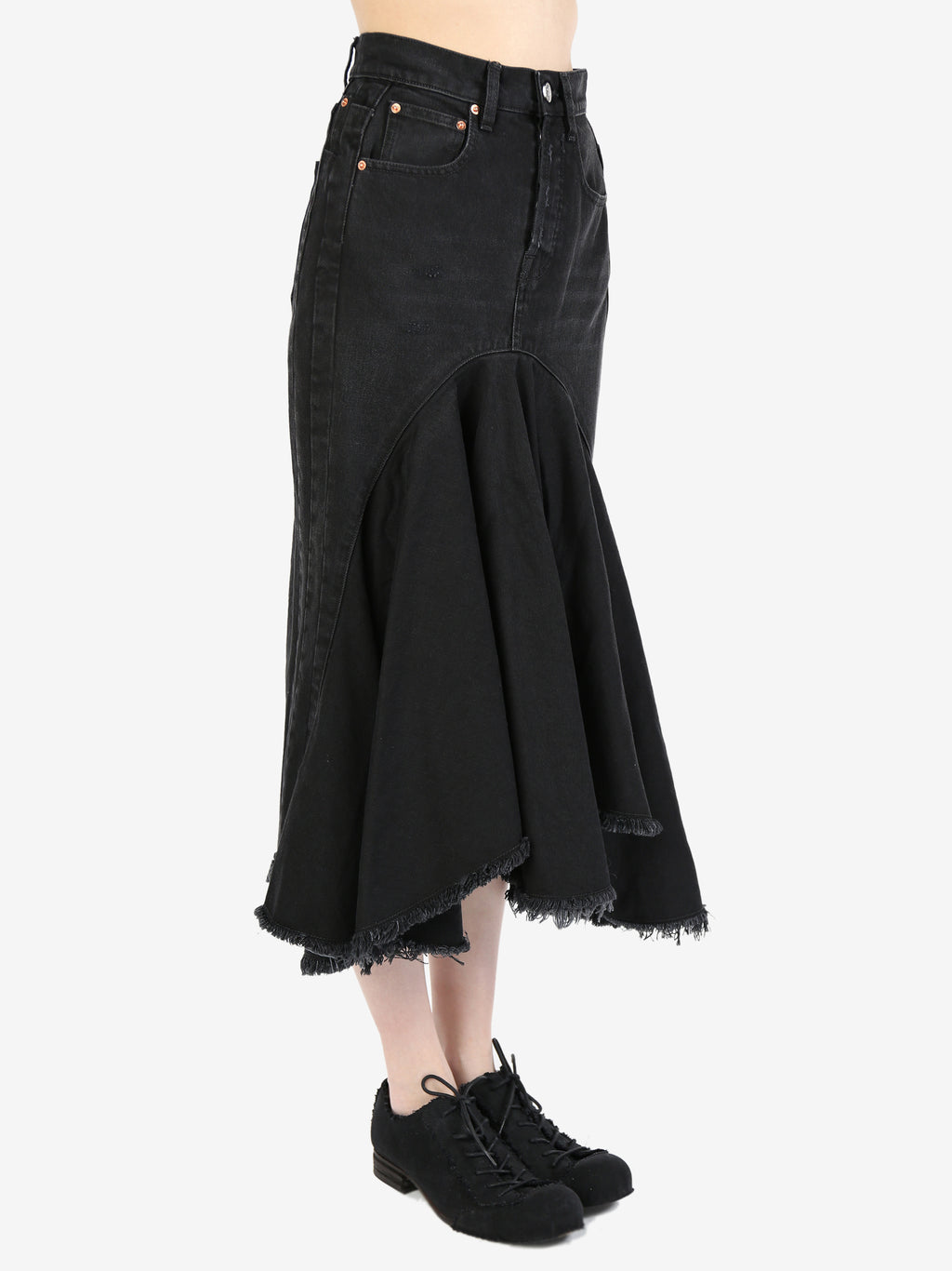 VETEMENTS - Women Denim Midi Skirt