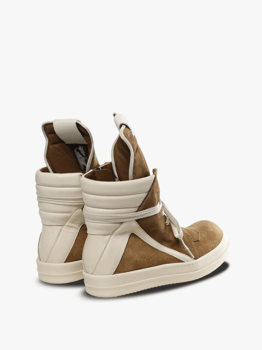 Brown sneaker, front view