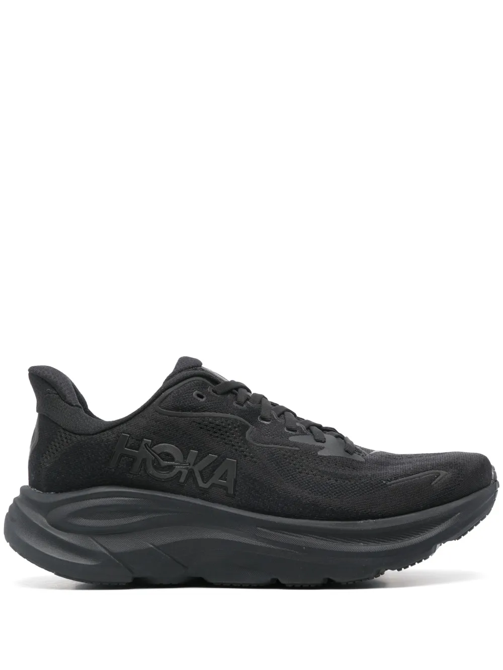 Black sneakers, front view
