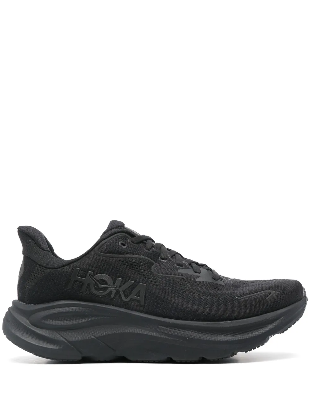 Black sneakers, front view