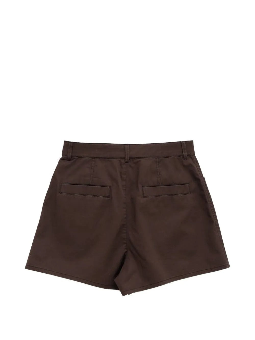 Brown shorts, back view