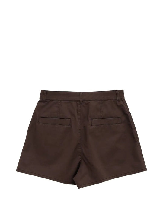 Brown shorts, back view