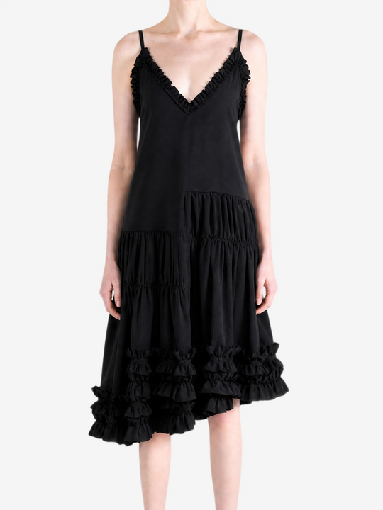 Black dress, full body view