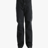 Black pant worn by a person, showing the pant's fit