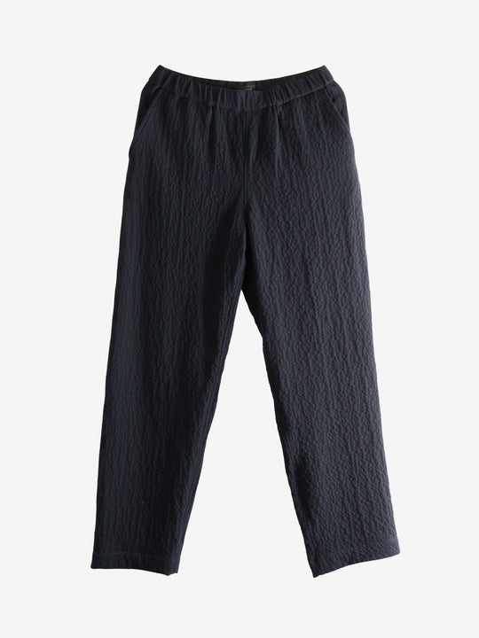 Navy pants, front view