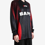 A BATHING APE - Men Ape Flame Monogram Jacquard Logo Relaxed Fit Football Jersey