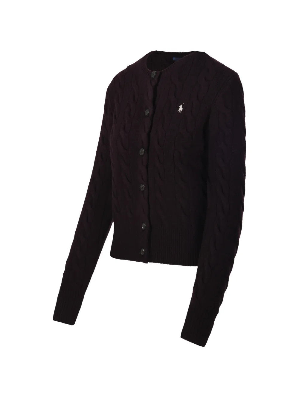 Burgundy knitwear, front view