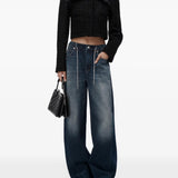 Blue jeans, front view