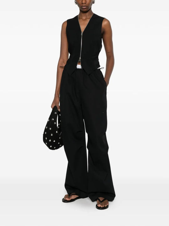 Black pants, full body view