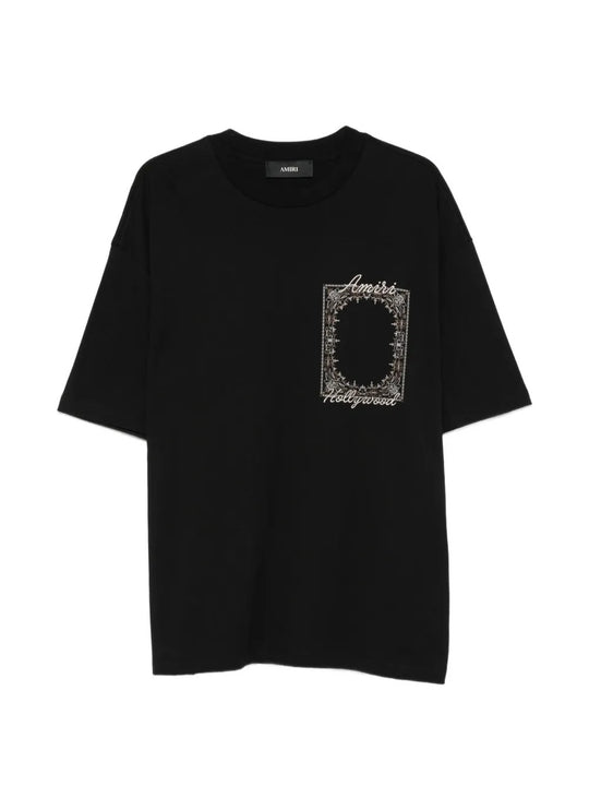 Black t-shirt, front view