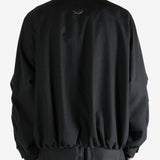 Black coats worn by a person, showing the coats fit