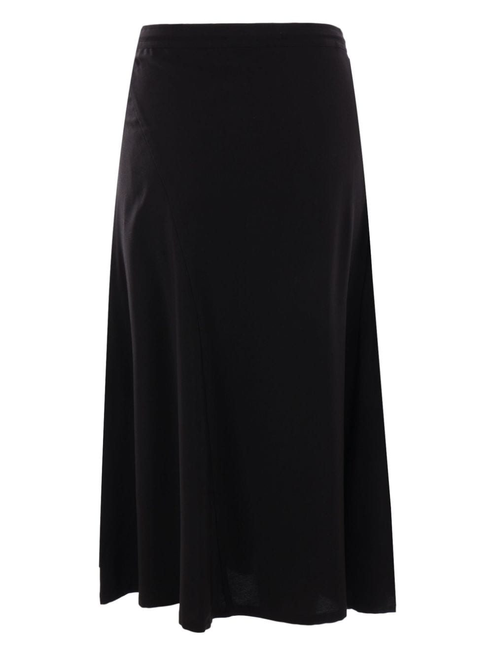 Y'S - Women  Gabardine Hard Twist Side Slit Flare Skirt