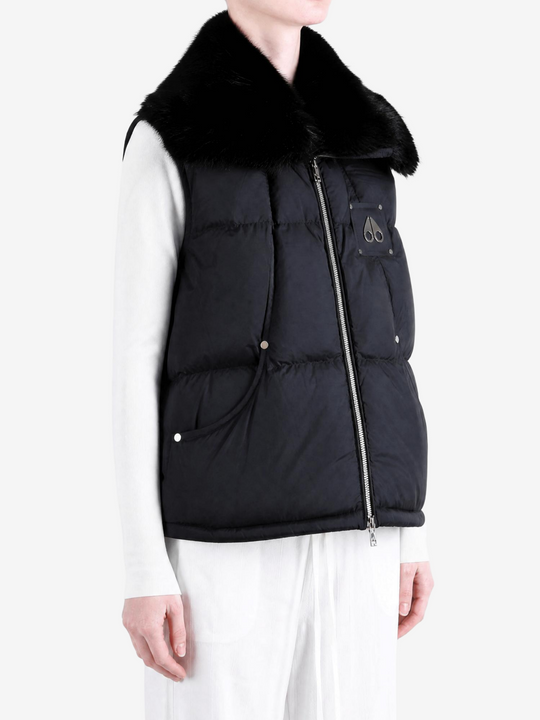 Black jacket worn by a person, showing the jacket fit