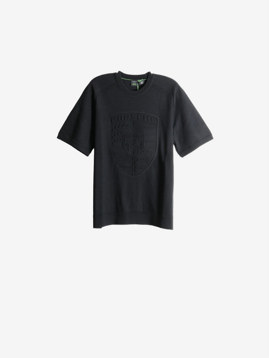 Black t-shirt, front view