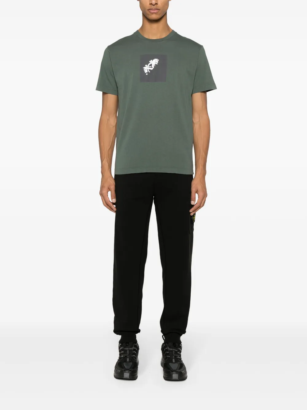 Black pants, full body view