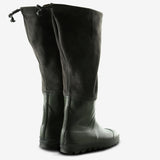 Black boot, back view