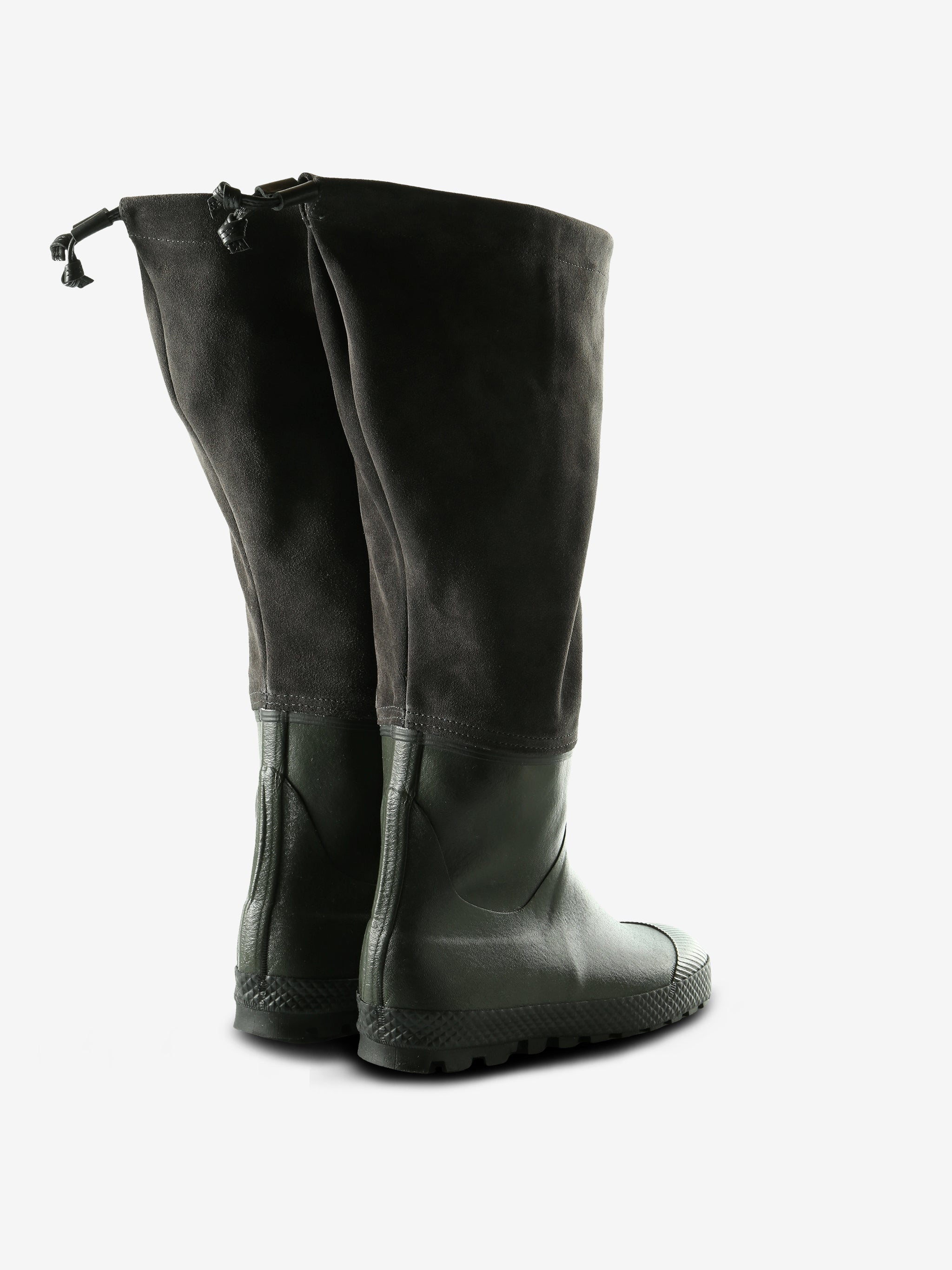 Black boot, back view