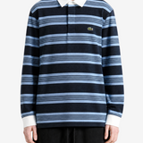 Navy shirt, full body view