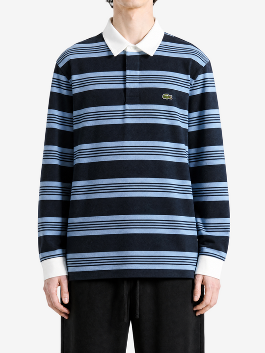 Navy shirt, full body view