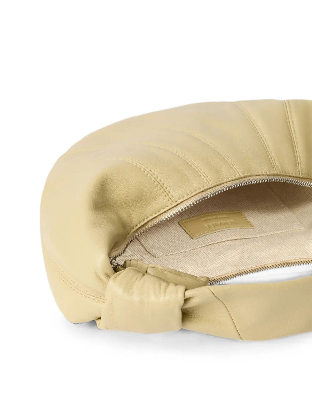 Tan bag, front view