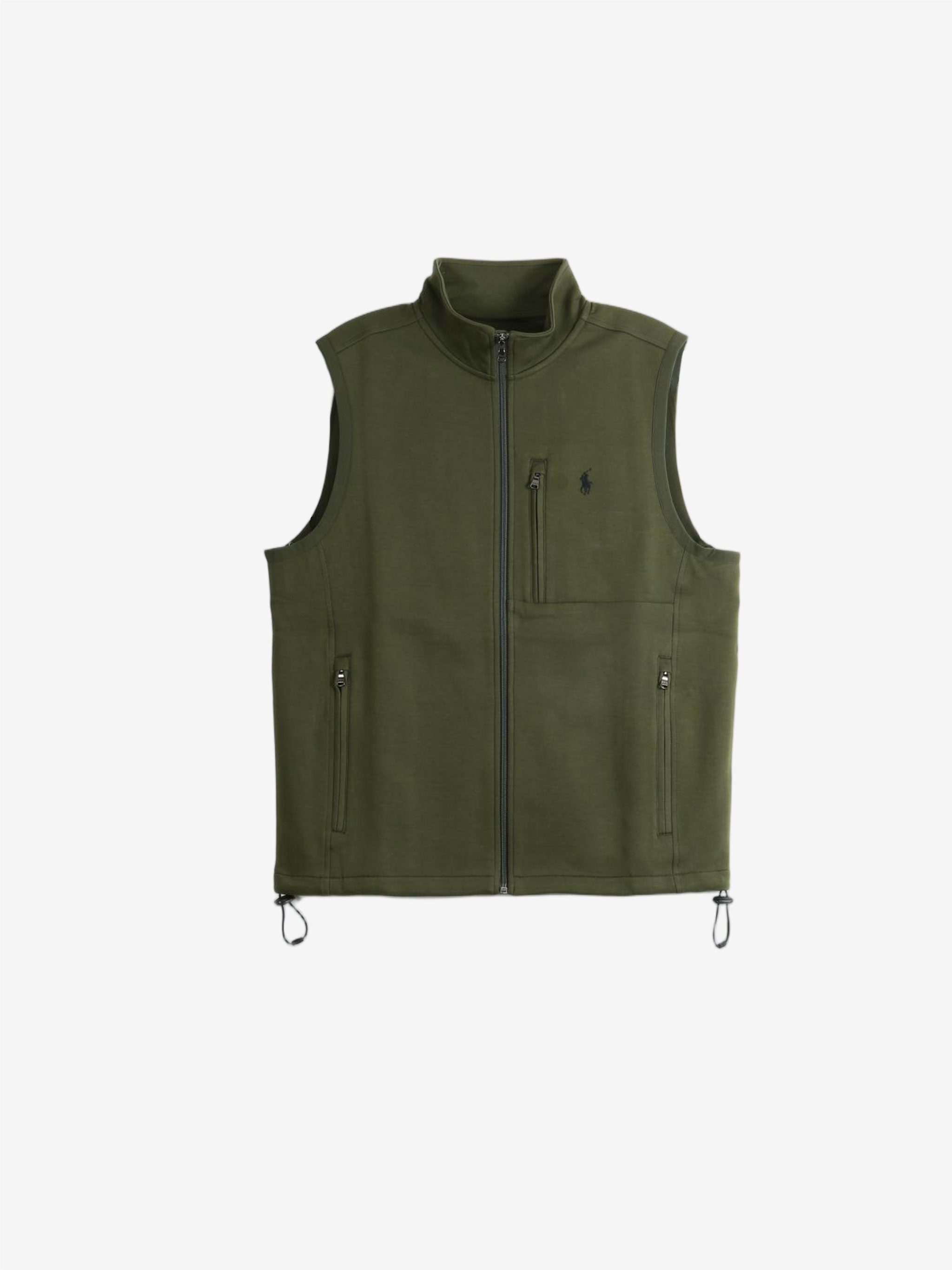 Green knitwear, front view