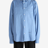 Blue shirt, full body view