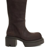 Brown boots, front view