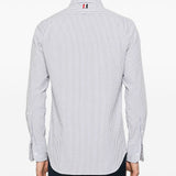 THOM BROWNE - Men Straight Fit L/S BD W/Satin Fill Stitch Flowers With Applique Shirt