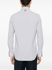 THOM BROWNE - Men Straight Fit L/S BD W/Satin Fill Stitch Flowers With Applique Shirt