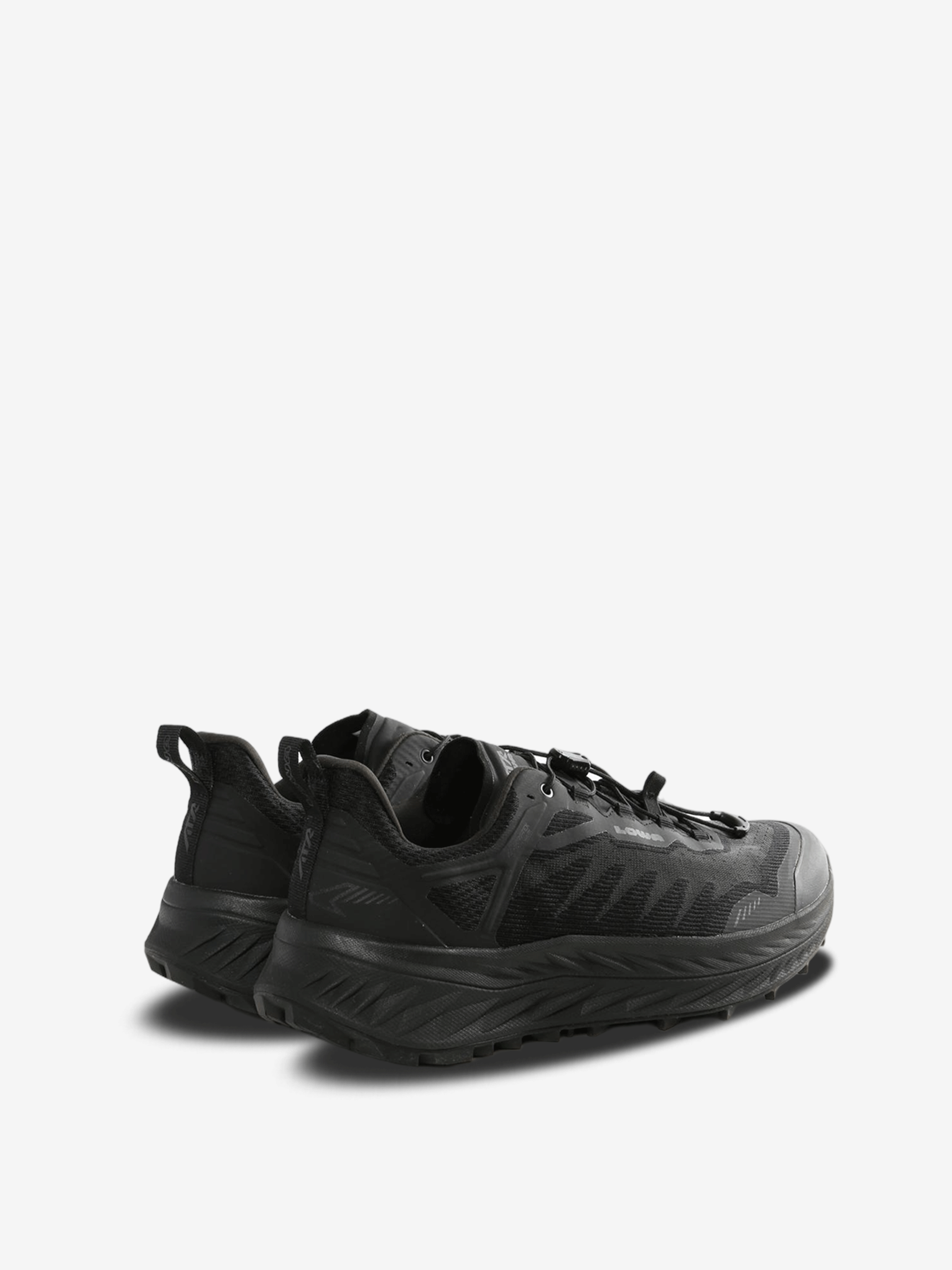 Black sneakers, back view