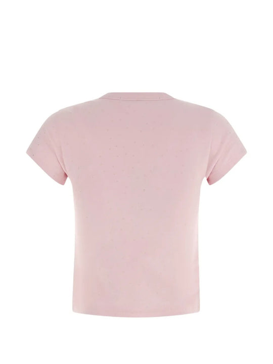 Pink t-shirt, back view