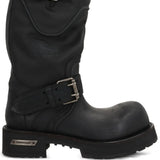 Black boot, front view