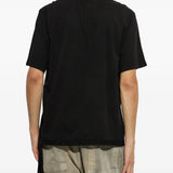 Black t-shirt, full body view