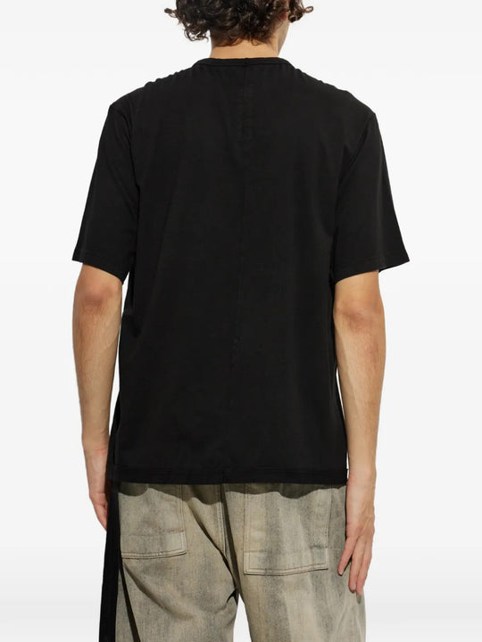Black t-shirt, full body view