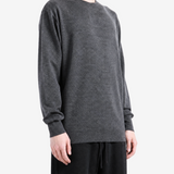 Grey knitwear, full body view