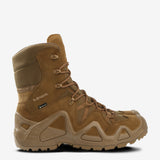 Tan boots, front view