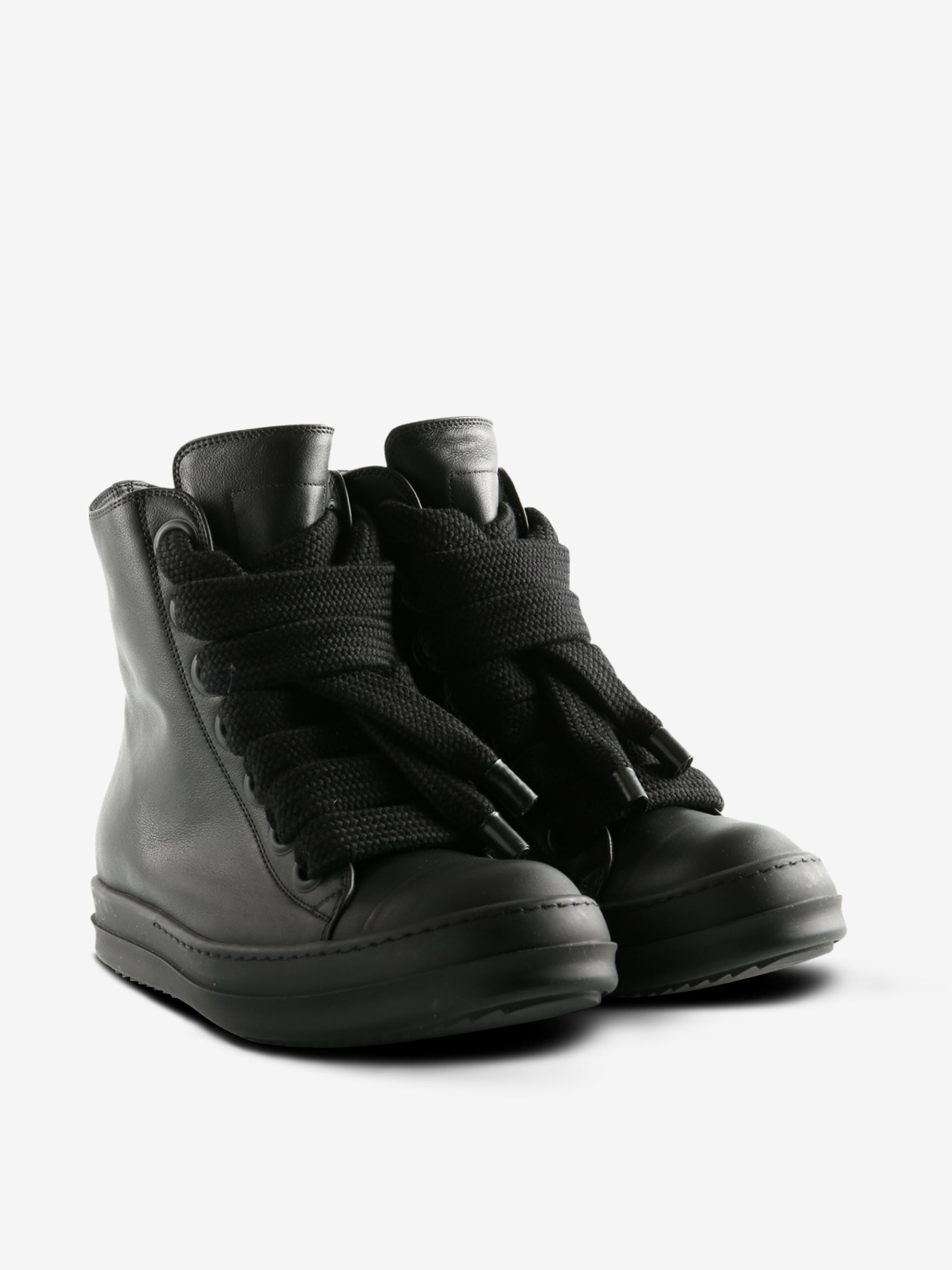 RICK OWENS - Women Leather Jumbolace Sneakers – Atelier New York