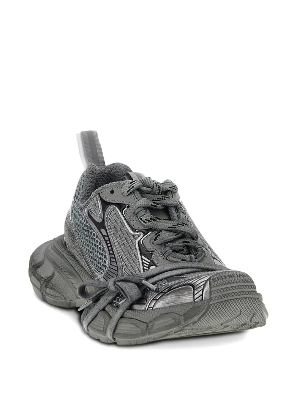 Grey sneakers, side view